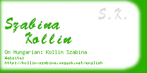 szabina kollin business card